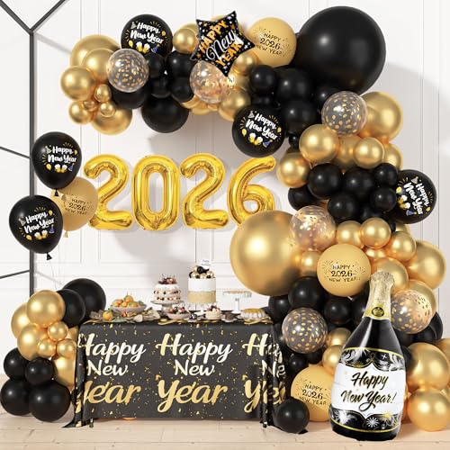 2026 Silvester Deko Ballons 112 Teiliges Girlanden Set
