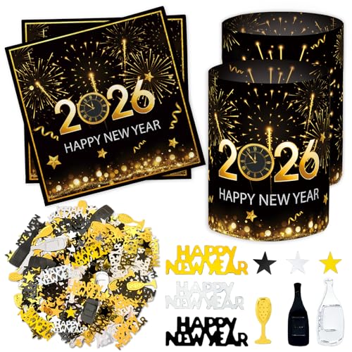 20 St Ck Servietten Silvester 12 Windlicht Tischdeko