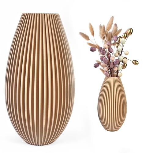Unzerbrechliche Beige Vase 20 Cm Modernes Design Mit