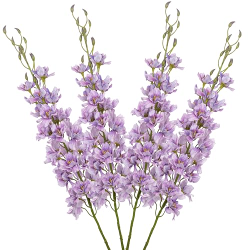 Briful 4er Set K Nstliche Delphinium Kunstblumen Wie