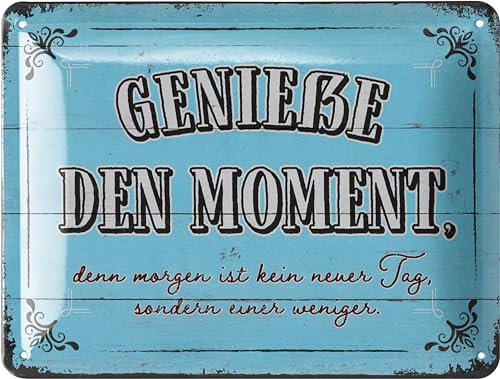 Lanolu Retro Blechschild Genie E Den Moment Vintage