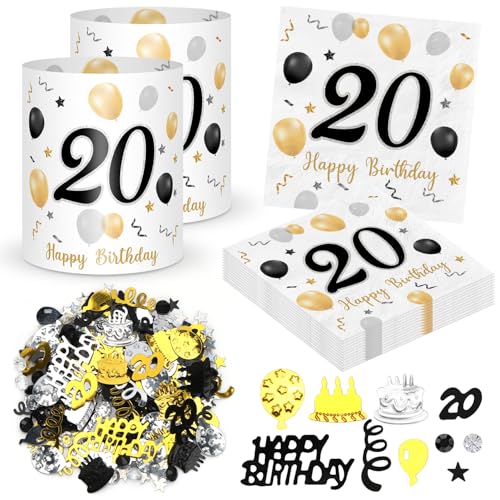 20 St Ck Servietten 20 Geburtstag 12 St