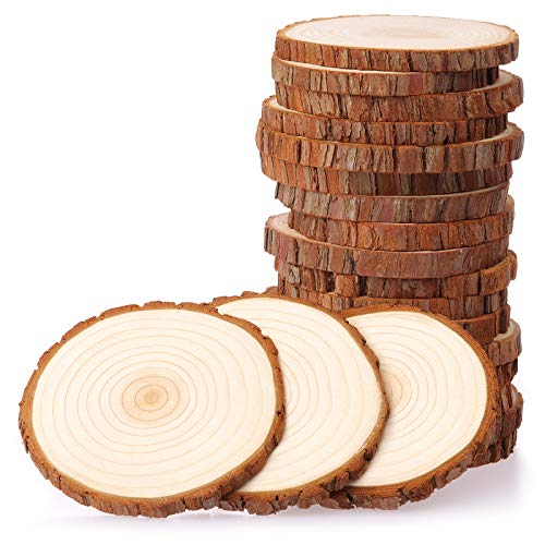 Fuyit Holzscheiben 20 St Cke Holz Log Scheiben