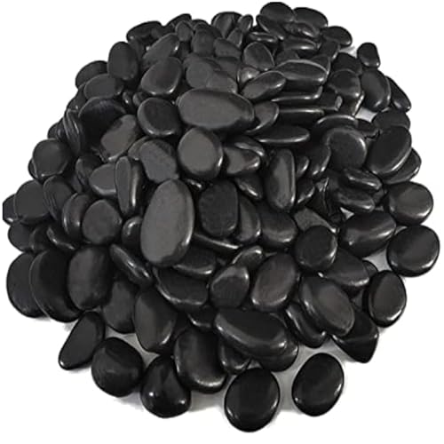 Generisch Gro E Dekorative Polierte Schwarze Kieselsteine Dekorative