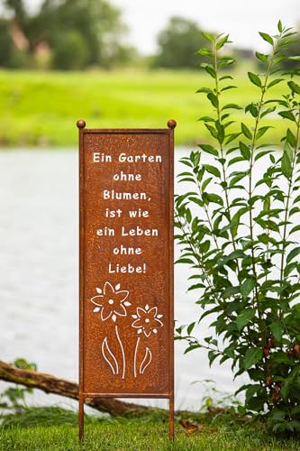 Schild Gartenschild Edelrost Rost Zum Einstecken Rostige Gartendeko
