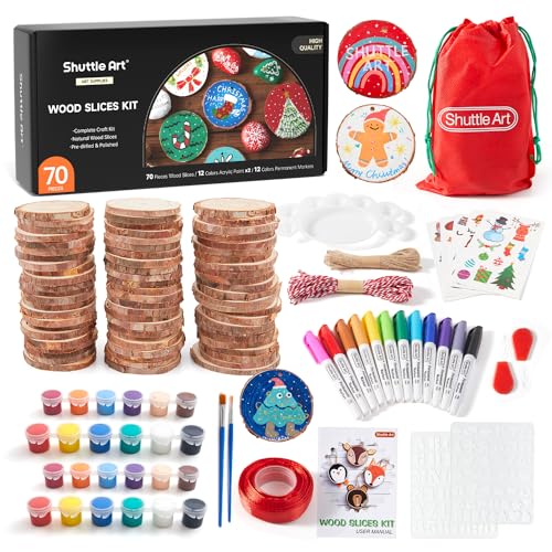 Shuttle Art Holzscheiben Zum Basteln 70 St Ck