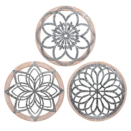 Dmybc 3 St Ck Rustikale Wanddeko Runde Bauernhof