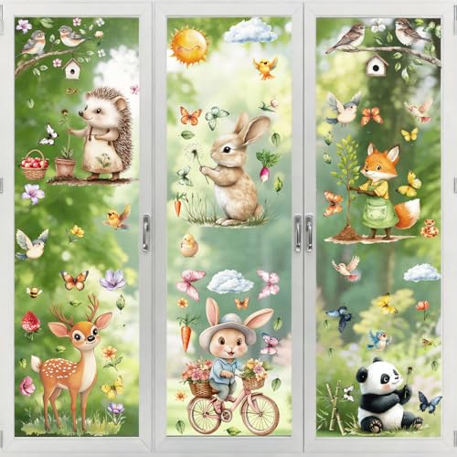 Fr Hling Fensterbilder 9 B Gen Selbstklebend Elektrostatische