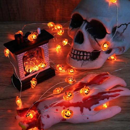 Halloween Lichterkette K Rbis 2m 20 Led Halloween