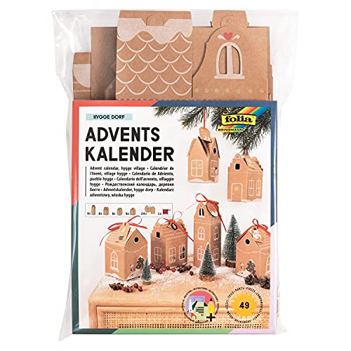 Folia 9385 Adventskalender Set Hygge Dorf Diy Bastel