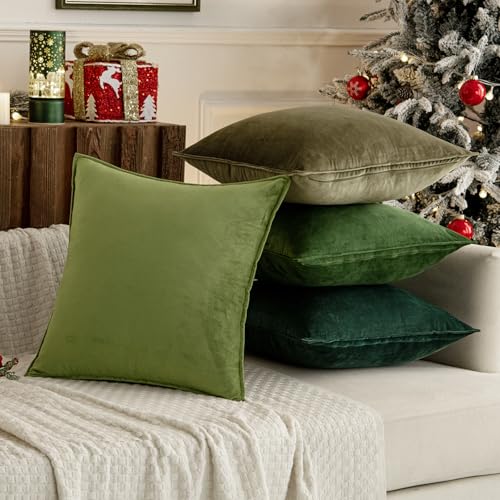 Miulee Kissenbezug 40x40 Cm Gr N 4er Set