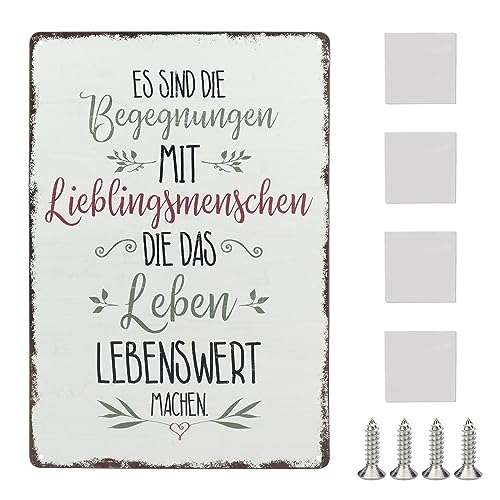 Srunde Metallschilder Garten Blechschilder Vintage Schild Freundschaft 30