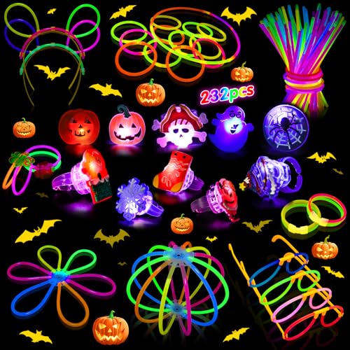 Mossndar Halloween Knicklichter Party Set 232pcs Leuchtst Be