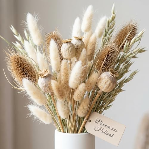 Trockenblumenstrau Boho Handgebundene Trockenblumen Aus Naturmaterialien F R