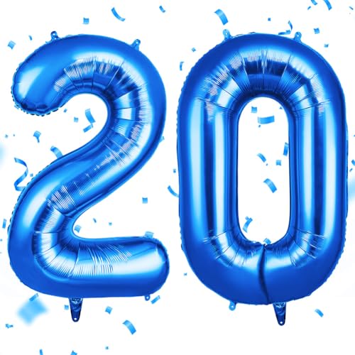 Offcup Luftballon Zahlen 20 Blau 20 Geburtstag Zahlen