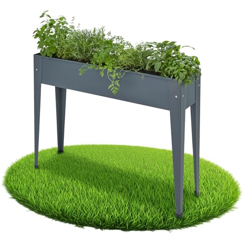 Tectake Hochbeet Metall Blumenkasten Balkon Und Garten Als