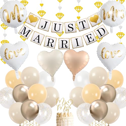 Hochzeitsdeko Just Married Deko Set 41 St Ck