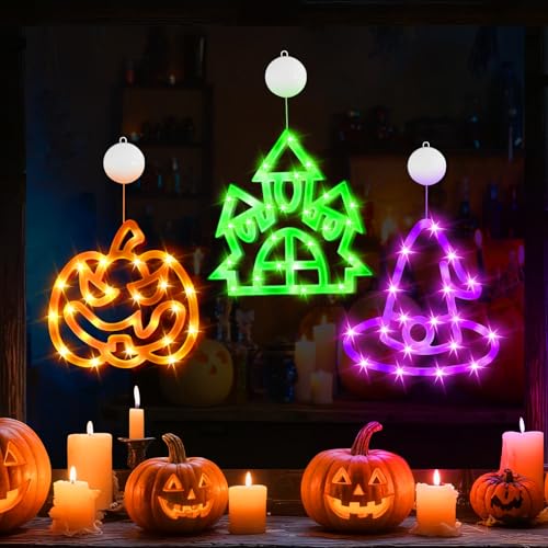 Smilfree Halloween Deko Fenster Lichterkette 3 St Ck
