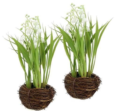 K Nstliche Maigl Ckchen Im Nest 20cm 2er