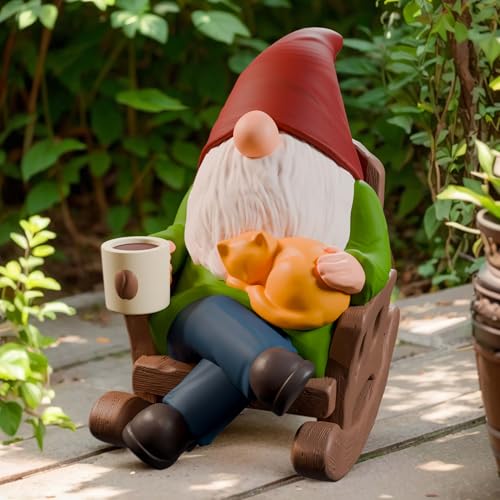 Gartenzwerg Witterfeste Gartenfiguren Heimhofdekorationen Trinkkaffee Gartenzwerge