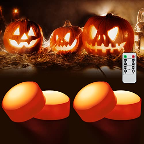 Litake 4pcs Halloween K Rbis Lichter Led K