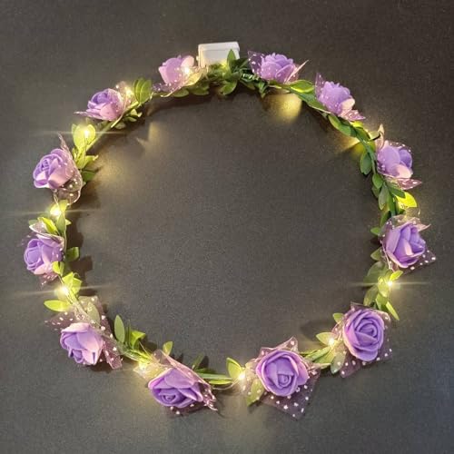 Danolt Led Haarschmuck 10pcs Led Blumenkranz Haare Geschenke
