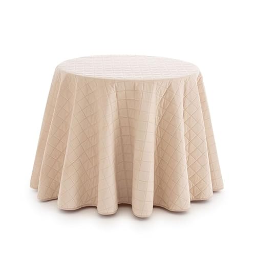 Sanelitex Tischrock Gepolstert Beige Tischrock Rund 110 Cm