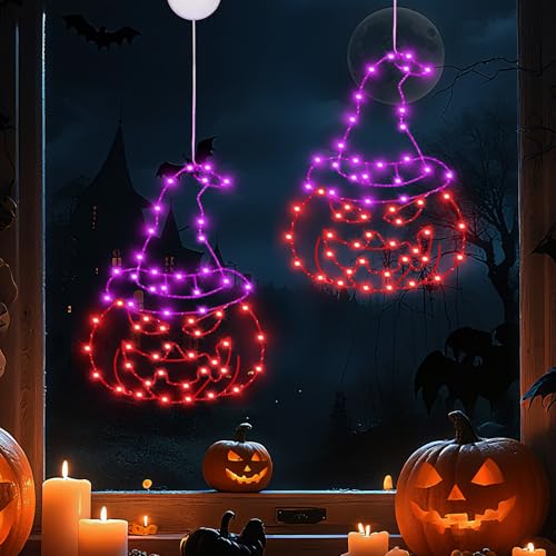 Halloween Deko Fenster Licht 2 St Ck Led