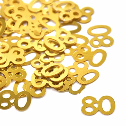 80 Geburtstag Jubil Um Konfetti Goldene Zahlenkonfetti Tischdeko