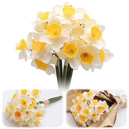 Bakiauli 6 St Ck Kunstblumen Deko Narzissen Kunstblumen