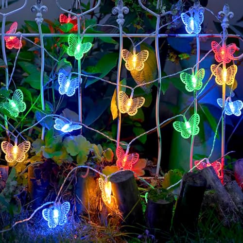 Wishstar Lichterkette Schmetterling 3m 20 Led Bunte Lichterkette