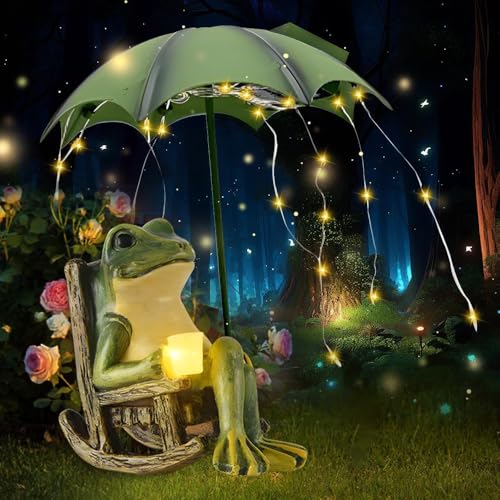 Bizoi Solar Frosch Statue Deko Frosch F R