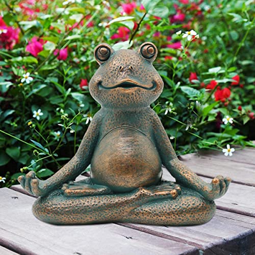 Yeomoo Meditation Yoga Frosch Figuren Deko Wohnzimmer Gartendeko