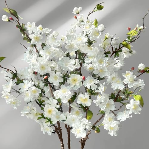 Rollway 3pcs Kirschbl Ten Deko Zweige 80cm Kunstblumen