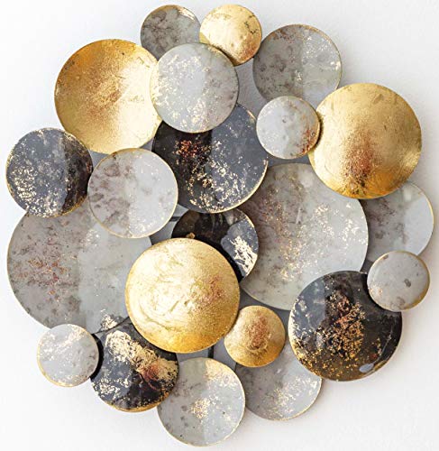 Zeya Wanddeko Metall 30 Cm 3d Wandornament Rund