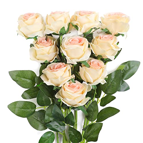 Justoyou 10 Pack Seide K Nstliche Rose Blumen