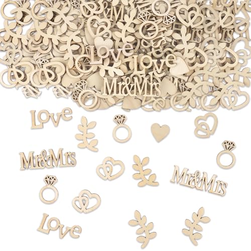 Konfetti Holz Hochzeitsdeko 100 St Ck Tischdeko Hochzeit