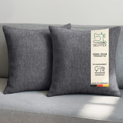 Selfitex 2er Set Couchkissen 50x50 Cm Sofakissen Mit
