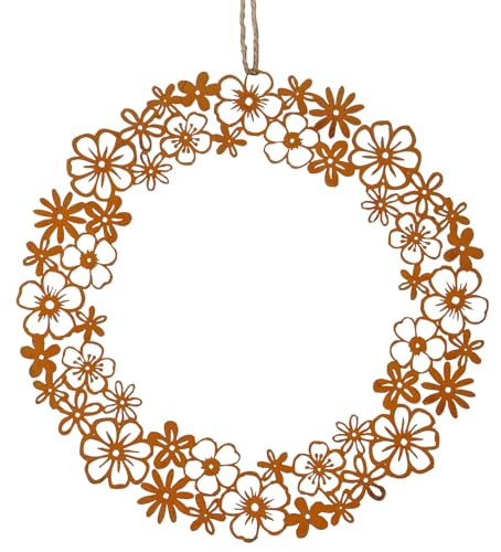 Metall Bl Tenkranz Kranz Blume Rost Fensterdeko Bl