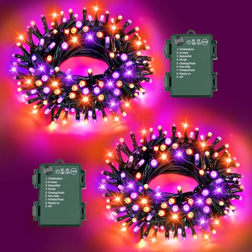 Ffzzkj Halloween Lichterkette Batterie Insgesamt 100led 10m Mit