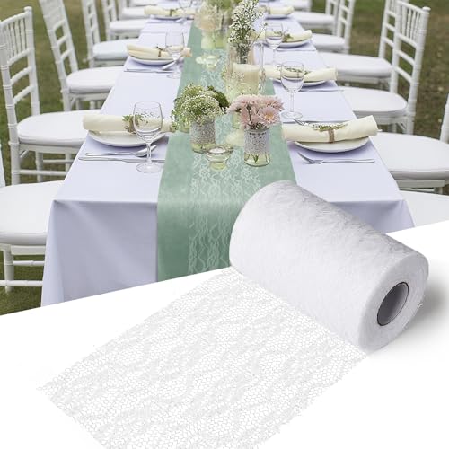 Ezvsevuo Tischl Ufer Spitze Wei 15 Cm X