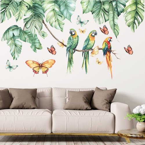 Duoyif Wandtattoo Palmblatt Tropische Wandaufkleber H Ngende Rebe