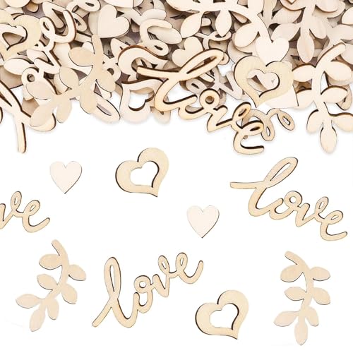 Deko Hochzeit 100 St Ck Holzherzen Deko Naturbelassene