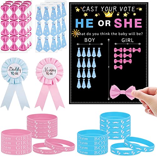 77 Pcs Gender Reveal Party Deko Geschlecht Verk