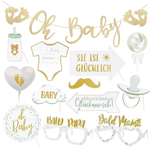 Babyparty Deko Set Oh Baby Girlande Deko Banner