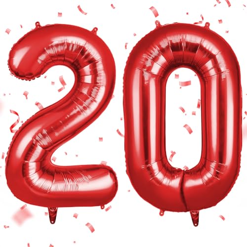 Offcup Luftballon Zahlen 20 Rot 20 Geburtstag Zahlen