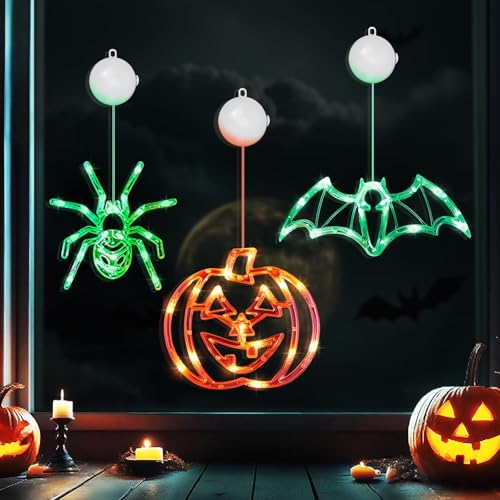 O Kinee Halloween Deko Fenster Mit Saugnapf 3