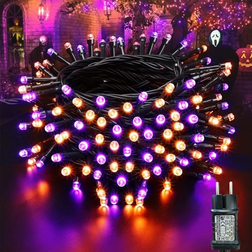 Moxled Halloween Deko Outdoor 15m 100 Led Lichterkette