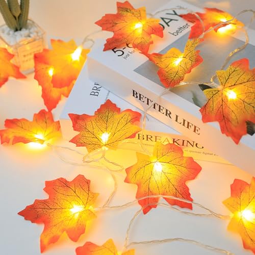 Herbst Lichterkette 3m 20led Ahornbl Tter Lichterketten Led