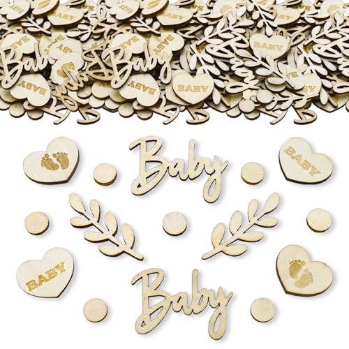 Parpix 100 St Ck Holz Babyparty Deko Konfetti